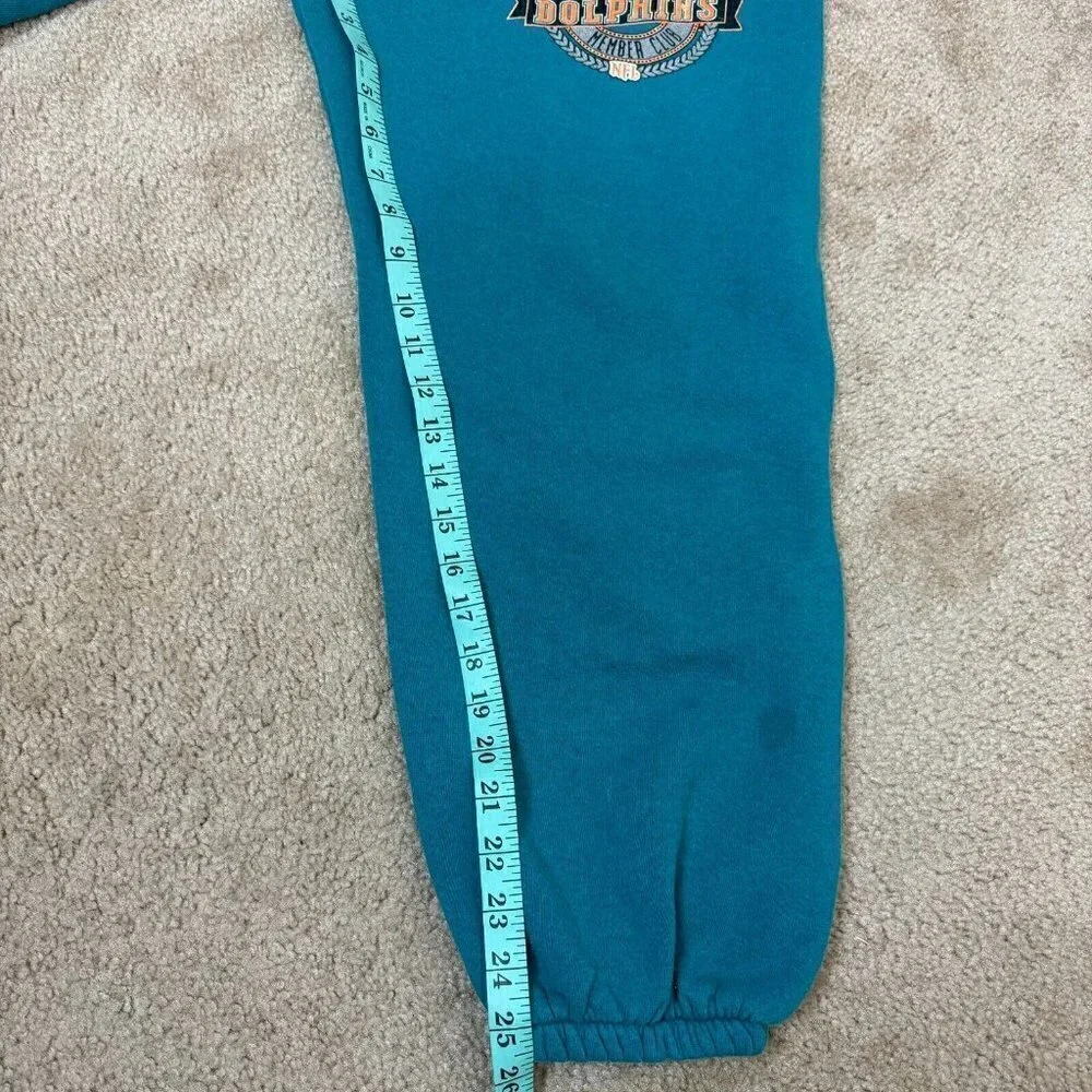 Vintage Nutmeg Mills Miami Dolphins Team NFL Collection Jogger Sweatpants Size L